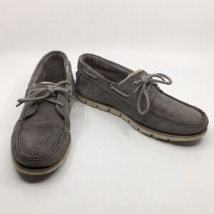 Timberland Gray Suede Boat Shoes Loafers with SensorFlex Technology size 9